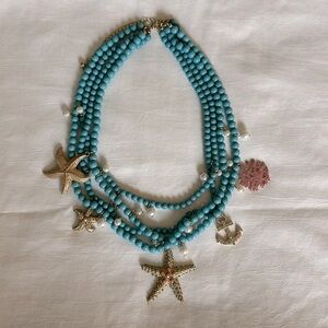Starfish & Seashell Nautical Necklace